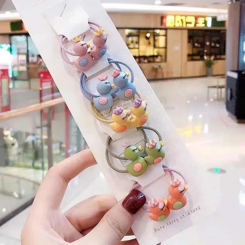 

The Children Hair Band Flower Head Tie High Elastic Rope Princess Cute dress Girls Accessories