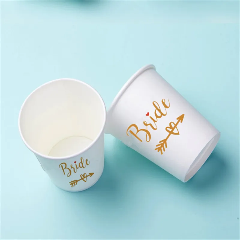 Свадебные бумажные стаканчики 10 шт. свадебные украшения вечерние девичники