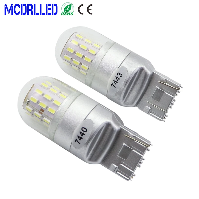Mcdrlled 2 шт. T20 7440 W21W светодиодный автомобильный указатель поворота авто тормозной
