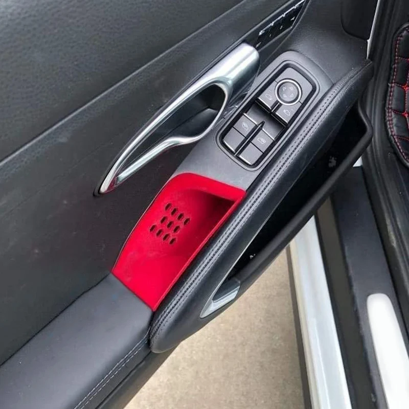 2 шт. красная дверь подлокотник Органайзер коробка для хранения Porsche 911 Boxster Cayman 2013