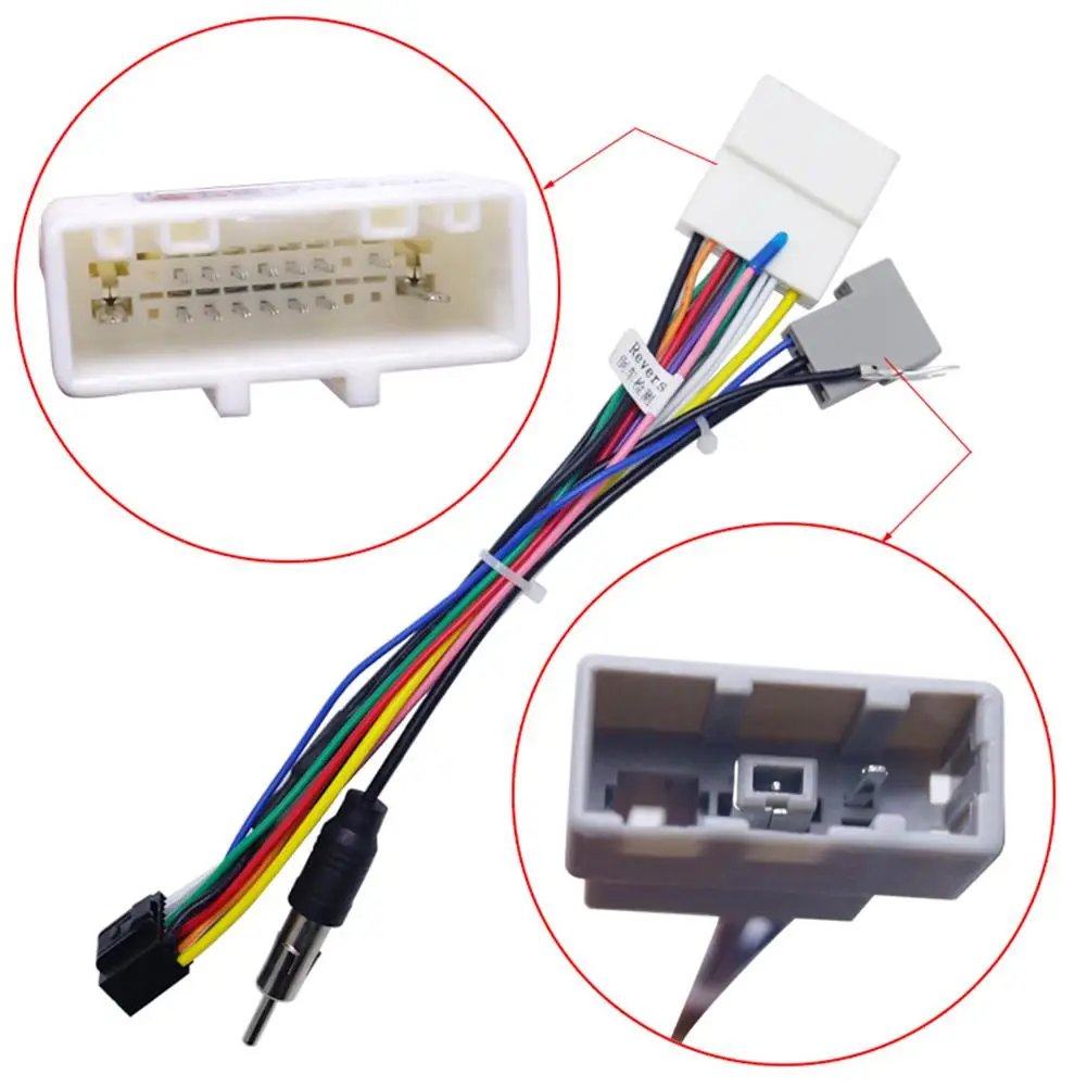 

16-контактный автомобильный Головной блок, адаптер жгут проводов, автомобильный стерео-радиоприемник, разъем питания для Nissan OEM, автомобильн...