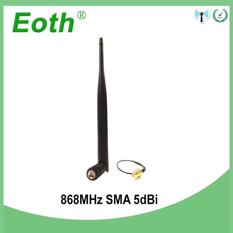 

EOTH 868mhz antenna 5dbi sma male 915mhz lora antene iot module lorawan antene ipex 1 SMA female pigtail Extension Cable