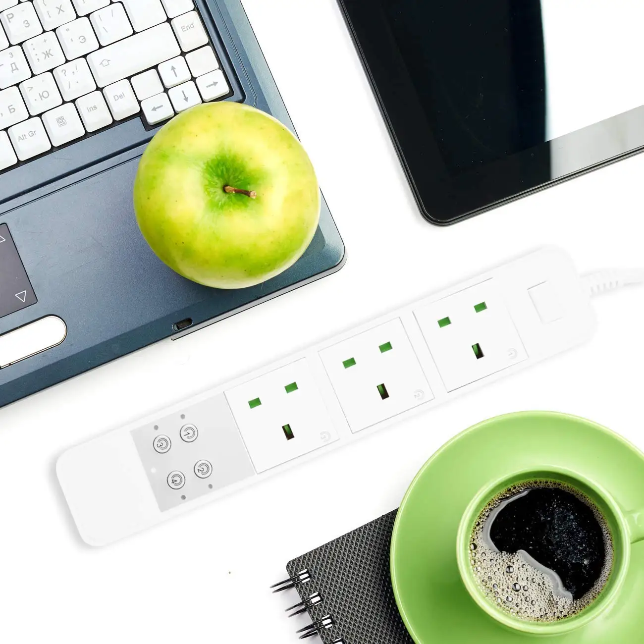 Wifi Smart Power Strip Защита от перенапряжения Великобритании штепсельные розетки