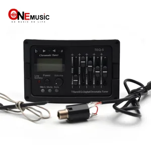 5 полосный Акустический Гитарный Предусилитель эквалайзер для классической акустической гитары усилитель цифровой смеси хроматии тюнер пьезо звукосниматель