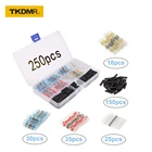 Комплект Термоусадочных стыковых разъемов, водонепроницаемые и изолированные клеммы для электрических проводов, 280250200 шт.