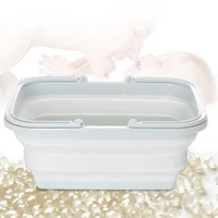 rectangle collapsible sinks camping picnic baskets folding laundry basket foldable ice buckets washing up bowl with handles for