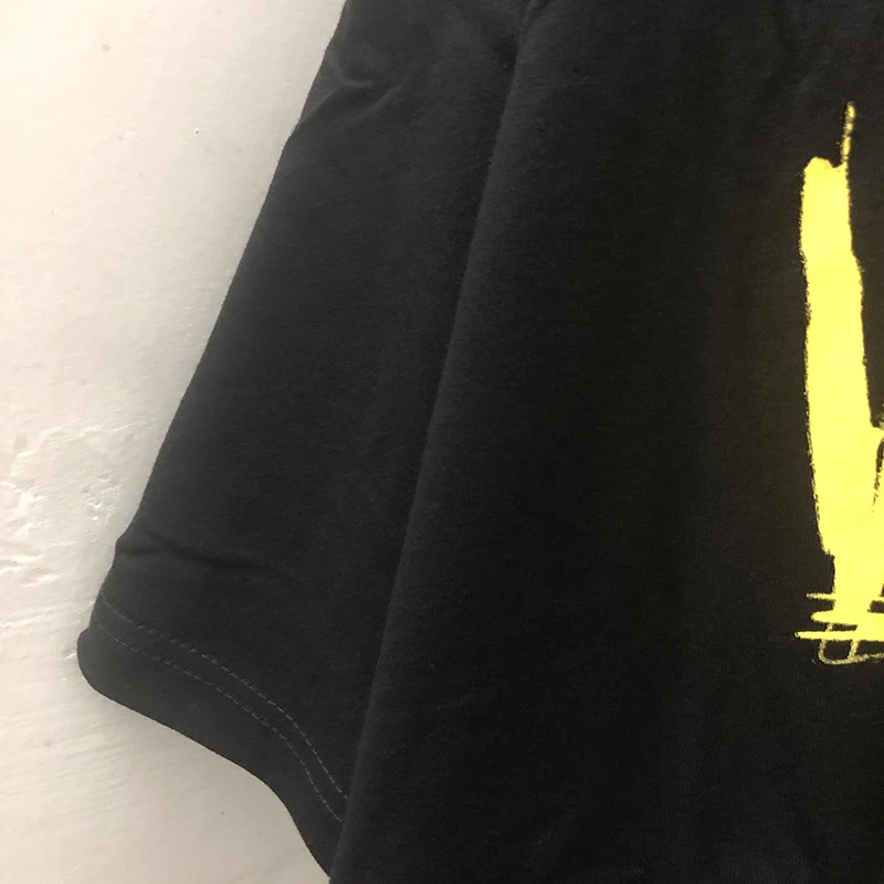 

Yellow Graffiti Letters Oversize Vetements T shirt Men Women 1:1 Top Quality World Tour City Coordinates Vetements Tees T-shirts