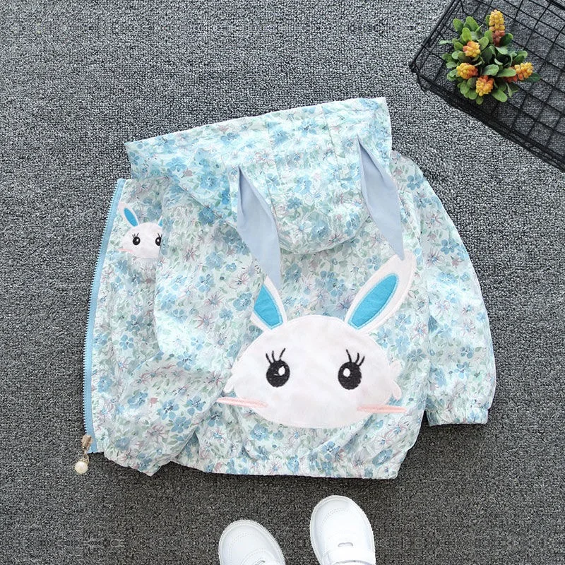 

Spring Autumn Baby Girls Cute Trench Coat Kids Fashion Hooded Jackets New Children's Casual Outwear Girls Kids Korean Clothing