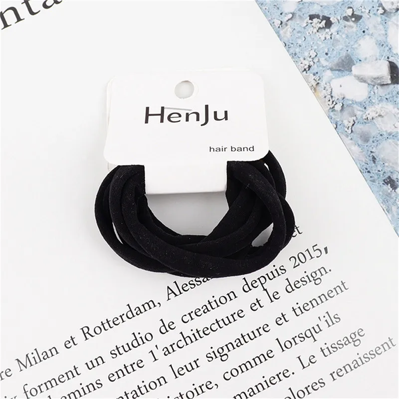 6 шт. парикмахерские инструменты черная резинка для волос