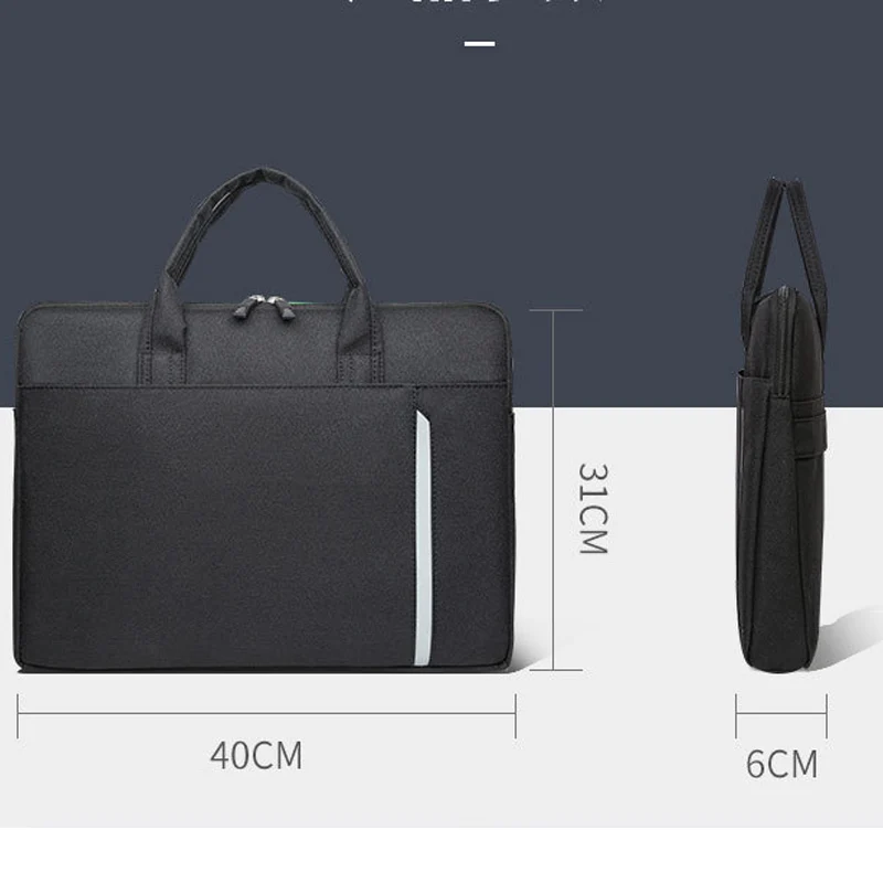 

2021 new 14/15 inch laptop bag high quality fashion simple handbag men's business portable briefcase waterproof solid color