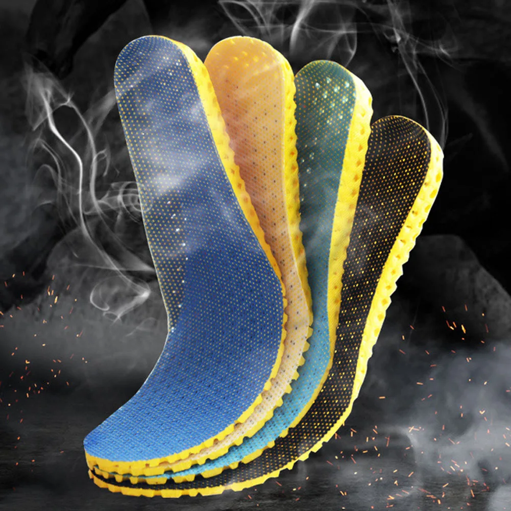

1Pair Breathable Deodorant Shoes Insoles Orthopedic Memory Foam Sport Arch Support Insert Women Men Shoes Soles Pad