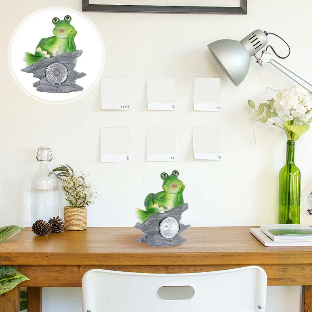 

1Pc Solar Lamp Decorative Frogs Animal Statue Landscape Lamp Home Night Light