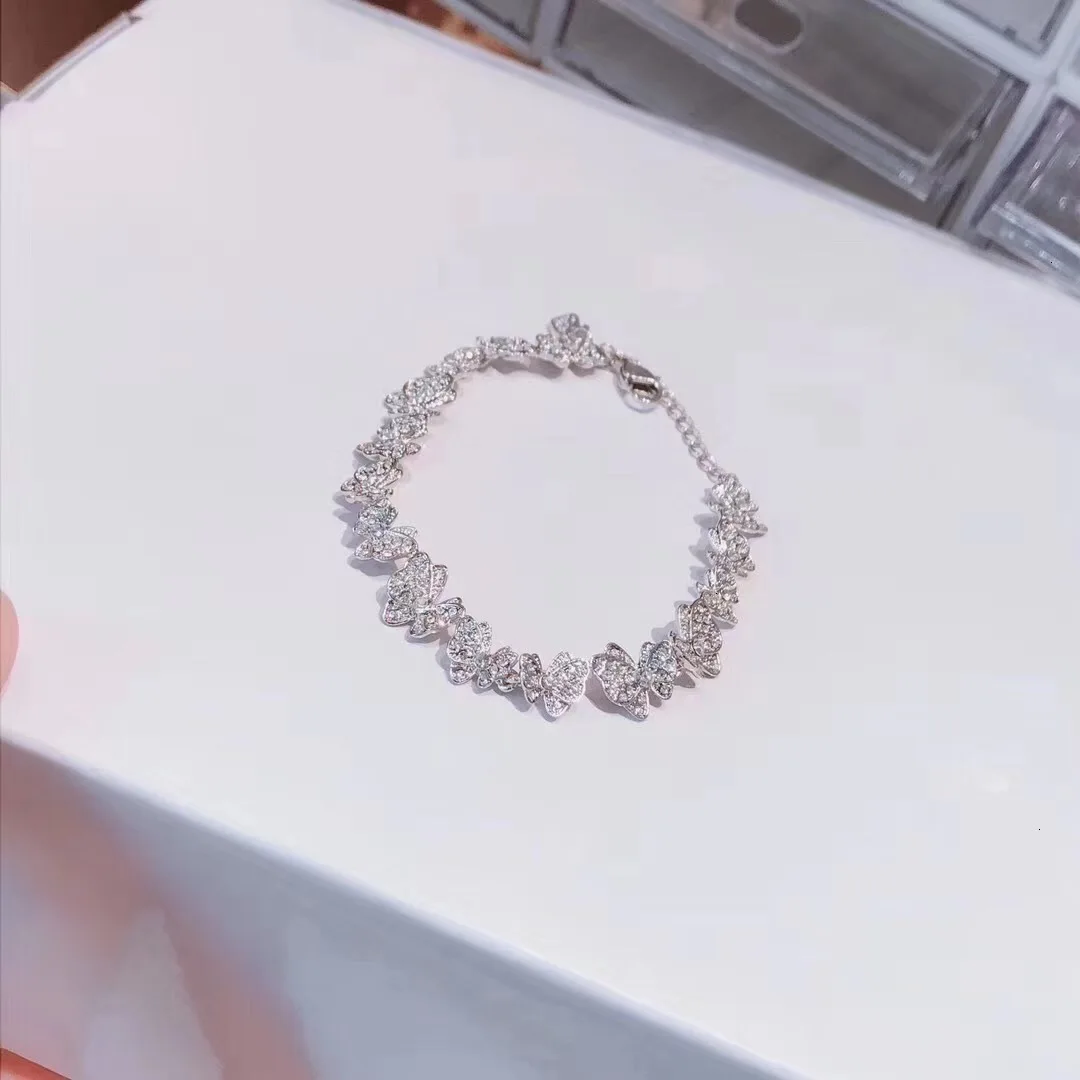 High quality swa flower mini butterfly granular original bracelet replica jewelry charm | Bracelets