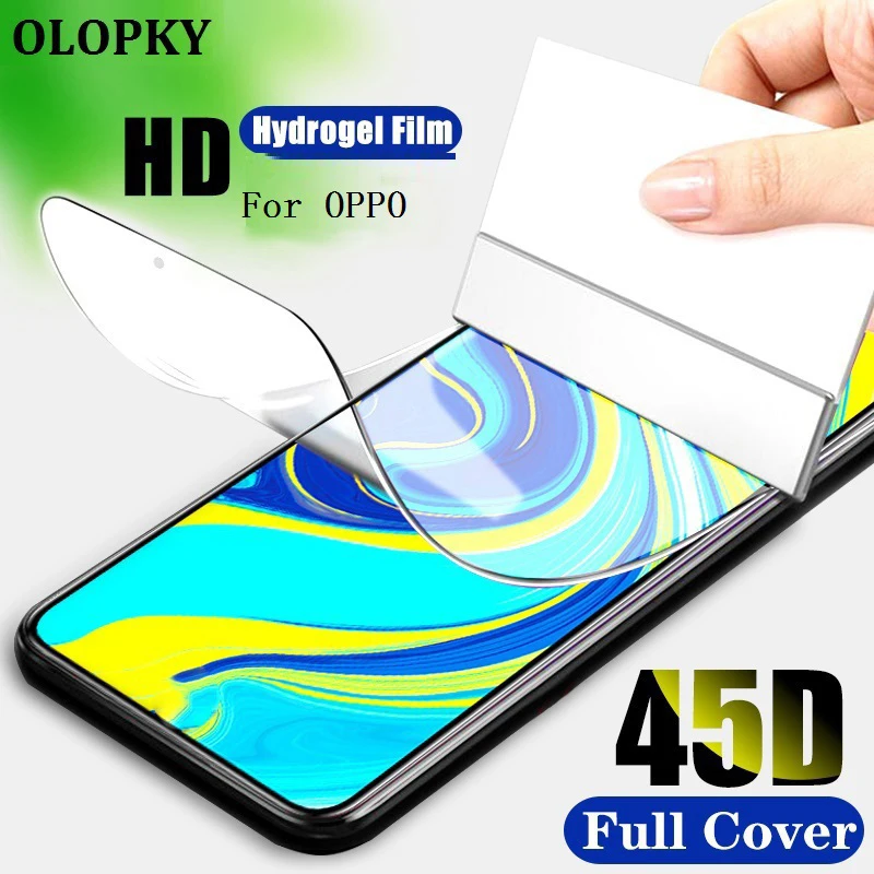 Гидрогелевая пленка 21D для Oppo Reno Z A5s A1k A9 A5 2020 прозрачная защитная экрана Realme C2 Q 5 X2