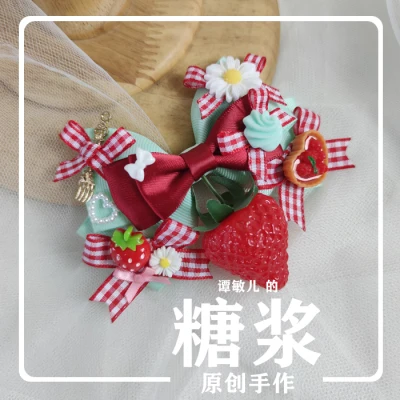 Заколка для волос в клетку с бантом 8 цветов|Аксессуары костюмов| |