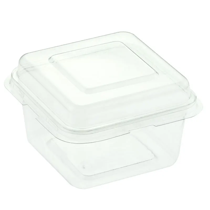 

50pcs Creative square small cake packaging box clear pastry plastic boxes party ice cream pudding jelly dessert cups with lids