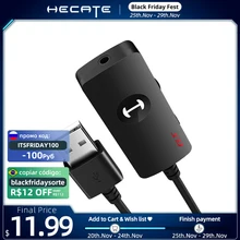 HECATE GS01 USB Sound Card Interface USB 3.5mm to USB 2-in-1 Audio Interface External 3.5mm Audio Adapter Soundcard