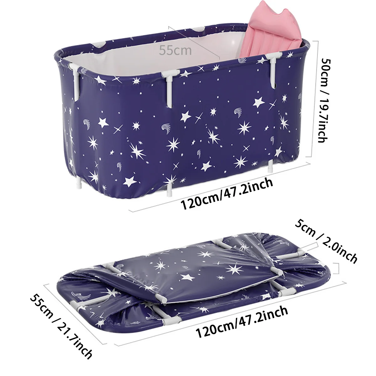 

Large Bathtub Adult Bath Tub Barrel Sweat Steaming Plastic Thicken Portable Bathtub Home Sauna Insulation Folding Bath Bucket