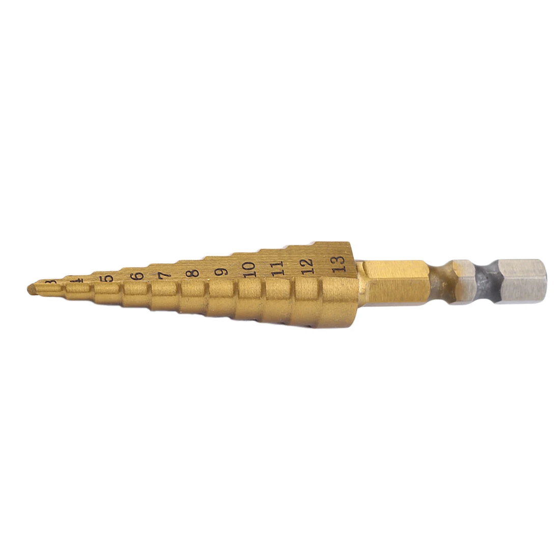 

3-13mm HSS Stepped Core Taper Drill Bits Hex Shank Reaming Drill Mini Drill for Metal Wood HSS Titanium Coated Step Drill Bit