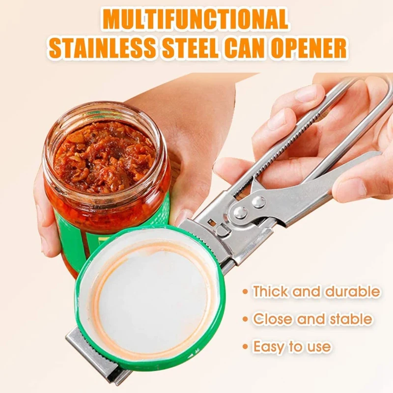 Corkscrews Adjustable Jars And Multi-Function Stainless Steel Can Opener Lid Grips | Дом и сад
