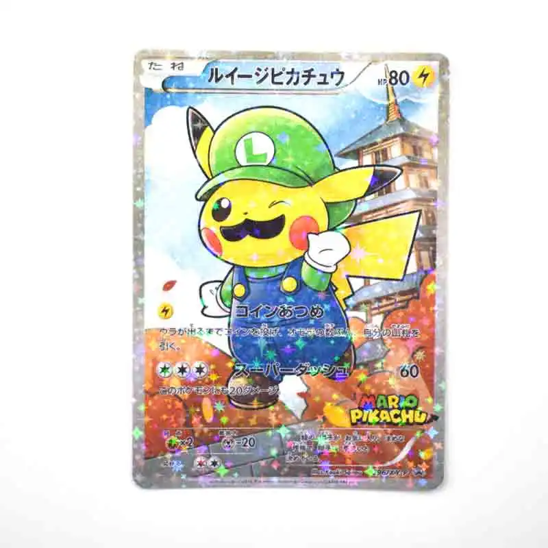 Cartas de Pok&eacute;mon de 22 estilos, pikachu, Super Mario, piel, estrella, Flash, Charizard, Magikarp, juego de colecci&oacute;n Diy, tarjetas comerciales, Juguetes-3