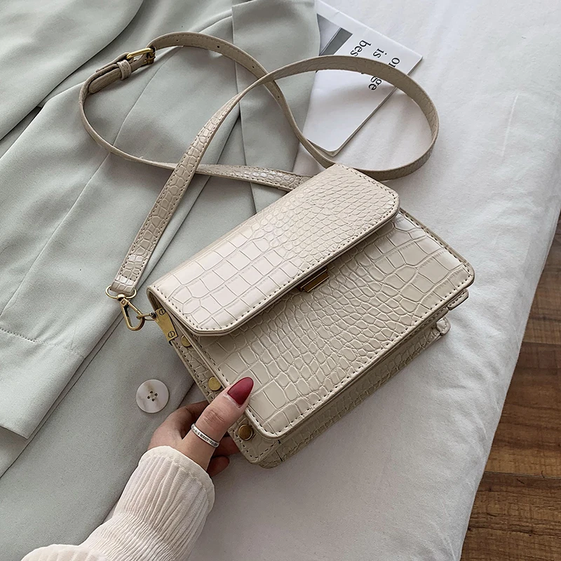 

Stone Pattern PU Leather Crossbody Bags For Women 2020 Small Shoulder Handbags Female Cross Body Bag Travel Purses