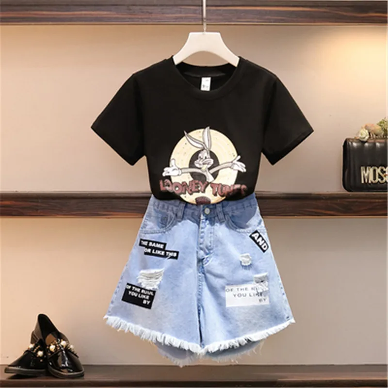 Женский офисный комплект из 2 предметов летняя футболка с коротким рукавом и