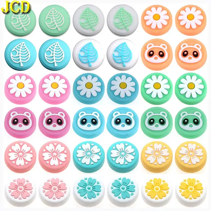 JCD 2 шт Вишневый Силиконовый Аналоговый зажим для большого пальца ручки крышки