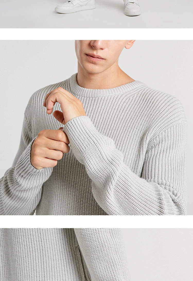 JackJones мужской Однотонный свитер с круглым вырезом 218425502
