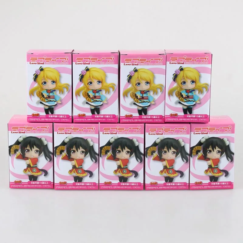 

9pcs/set Anime Q Version Juguetes PVC Action Figures Love Live ! School Idol Project Brinquedos Model Doll Toys Collect 7CM