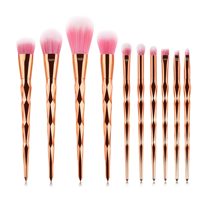 10pcs Rose Gold 1 SinSo, 12 шт., набор кистей для макияжа с единорогом, профессиональная основа, кисти для макияжа, инструменты для пудры, румян, губ, косметика, набор кистей для макияжа - Handle Color: 10pcs Rose Gold 1