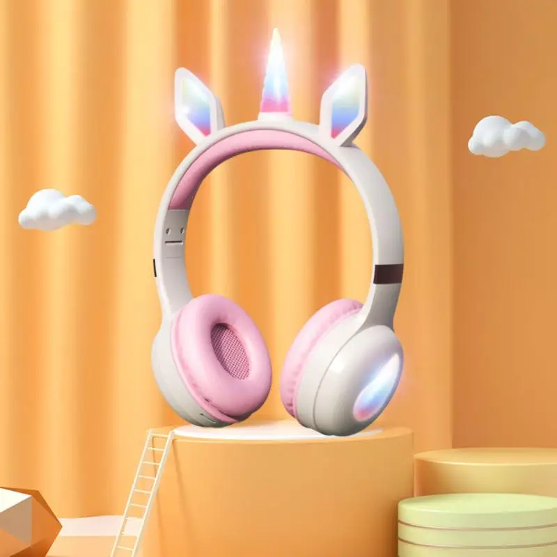 Беспроводные наушники со светодиодсветодиодный подсветильник кой с микрофоном |