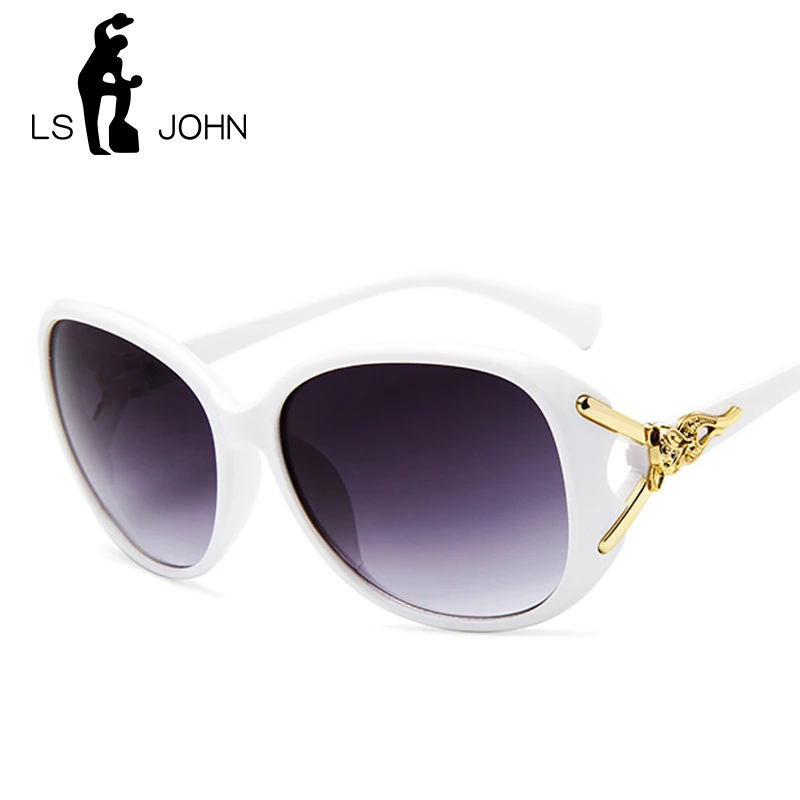 LS JOHN 2019 высокое качество женские солнцезащитные очки-бабочки Роскошные модные