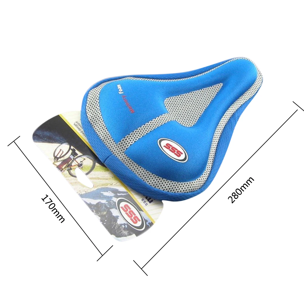 

Bicycle Saddle Seat Cover Mtb Mountain Bike Cycling Thickened Extra Comfort Ultra Soft Silicone 3D Gel Cushion Cover