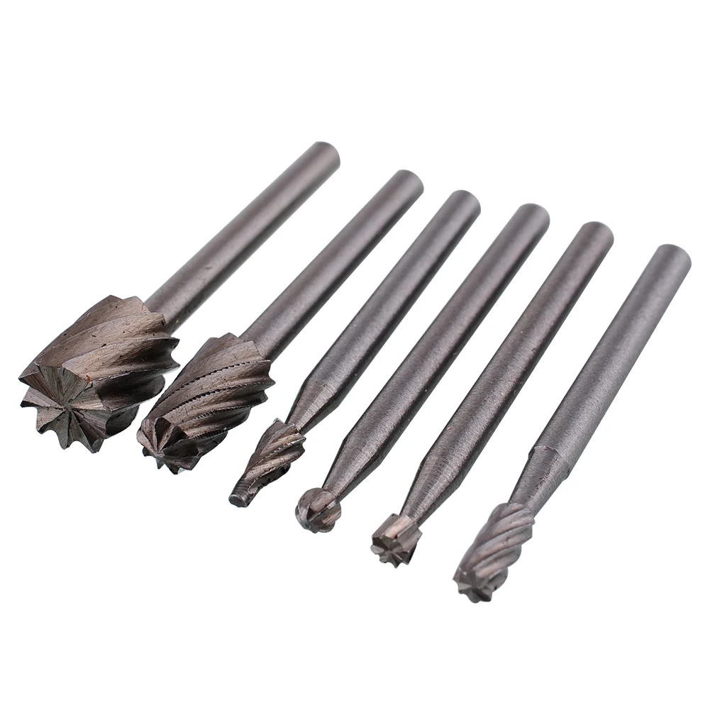 

Metal Rotary Tools 6pcs Set HSS Files Tool Drill Wood Burr Kit Suit