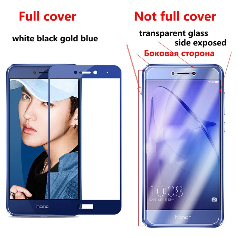 Onenine 4D пленка из закаленного стекла для Huawei P8 Lite 2017 Защитная экрана полное