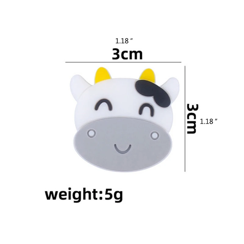 

Baby Teether Silicone Beads Cartoon Animal Cows Molar Soother Nursing Teething Chewing Toy Shower Gifts for Newborn Infant