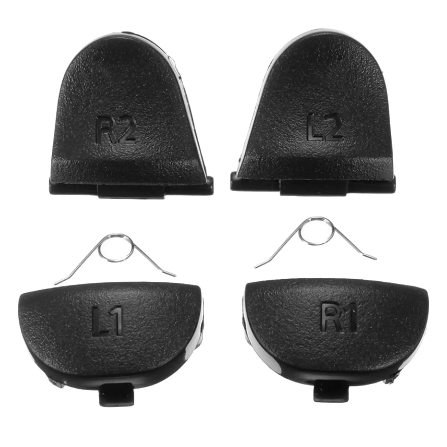 4 шт. Набор сменных пусковых кнопок Bevigac L1 R1 L2 R2 с 1 парой пружин для контроллера Sony