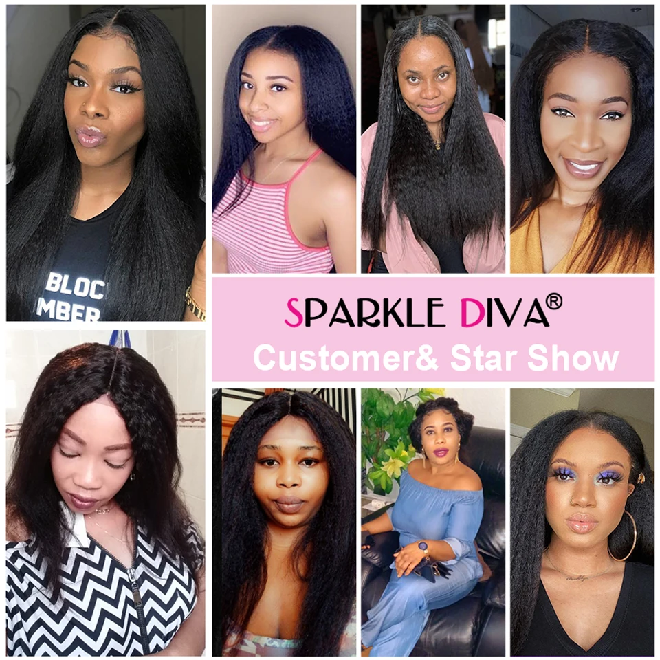 

150% Density Kinky Straight 360 Lace Frontal Wig Pre Plucked Peruvian Human Hair Wigs For Women Remy Kinky Lace Frontal Wig