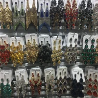wholesale 12 pairs mixed lot wedding bridal statement crystal earrings women rhinestone drop dangle earrings party jewelry