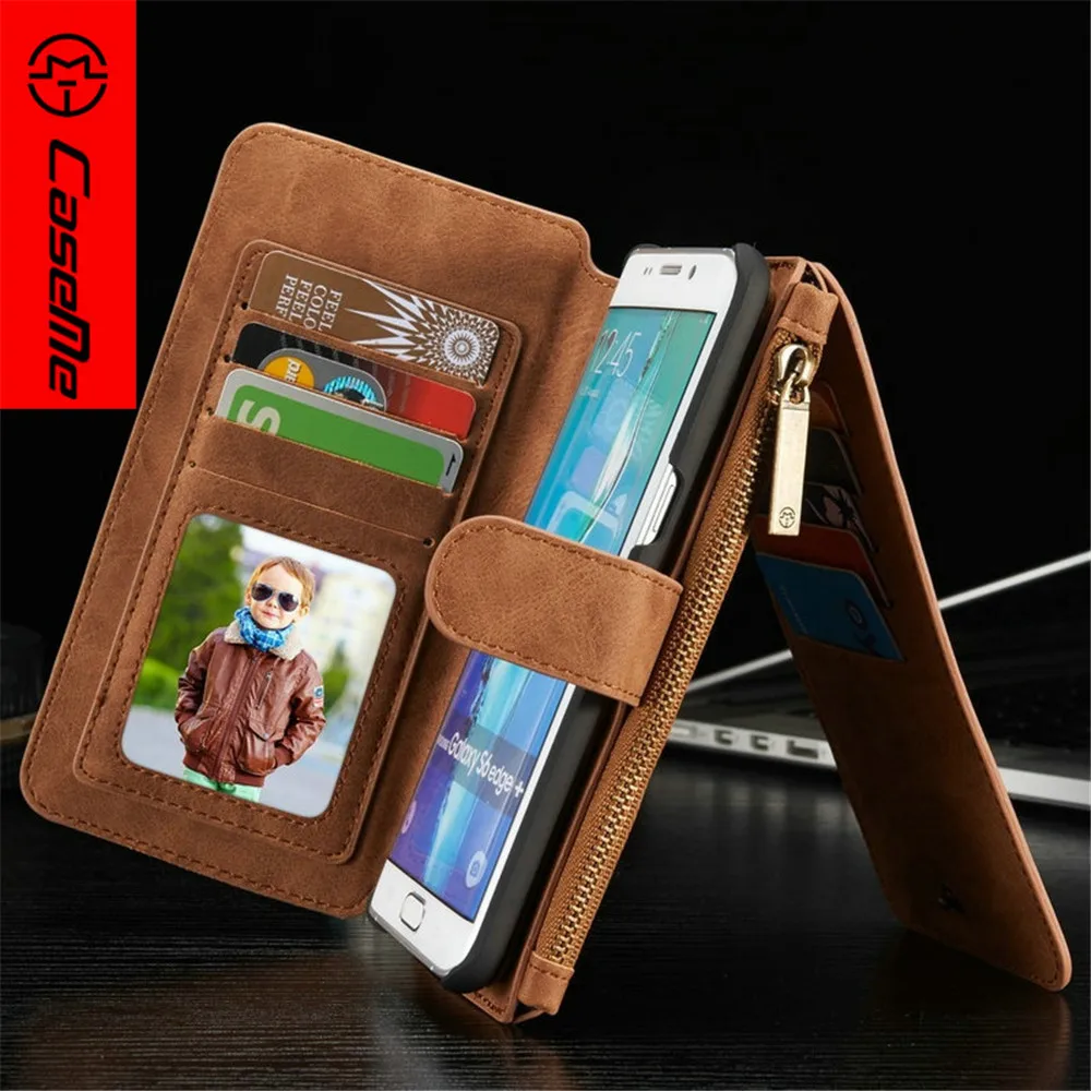 Кожаный чехол-кошелек для Samsung Galaxy S8 S7 S6 Edge Plus Note 5 деловой Ретро Чехол-книжка на