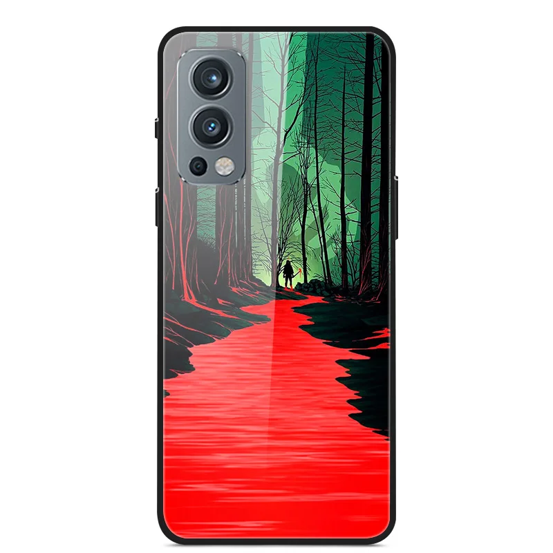 tempered glass case for oneplus nord 2 5g cases wolf space girl phone case for oneplus nord ce 5g cover one plus nord funda capa free global shipping