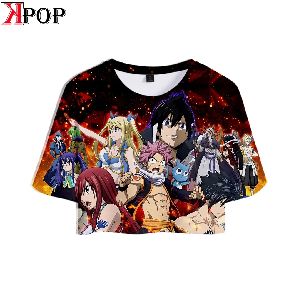 Женский укороченный топ с коротким рукавом и пупком в стиле хип-хоп | Женская