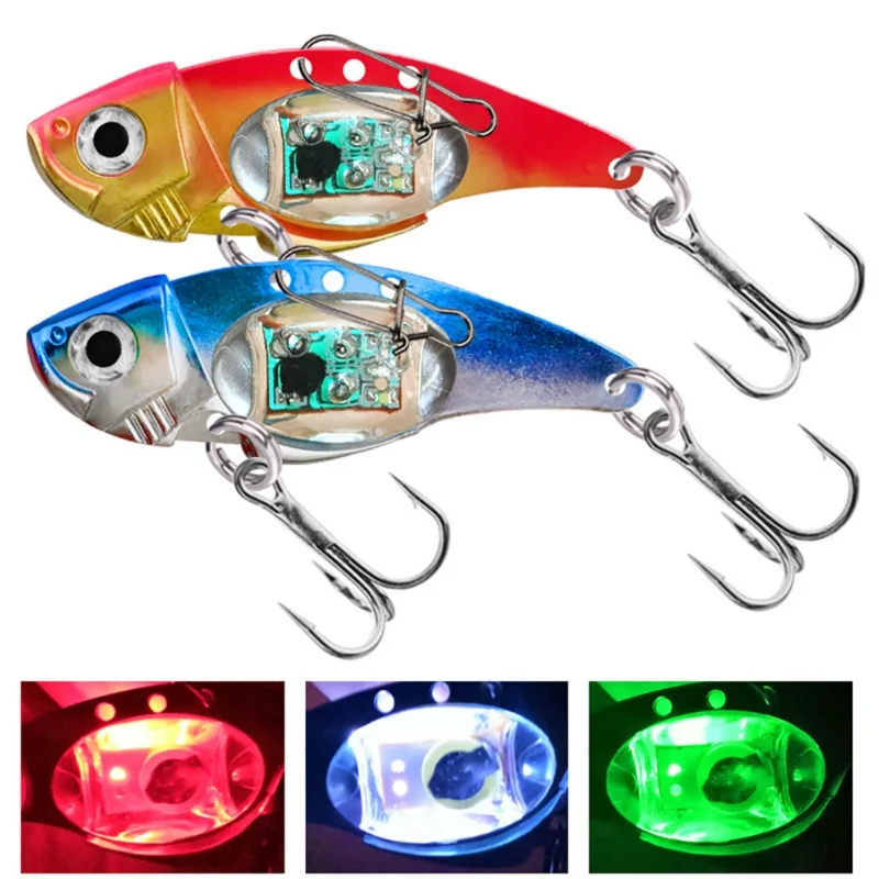 

LED Light Fishing Lure Treble Hook Electronic Fishing Lamp Bait Luminous Lure for Night Fish Attracting Fishing Accessories