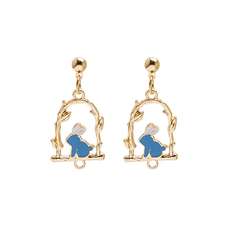 

Summer Earrings For Teens Women Rabbit Pearl Crystal Lovely Earrings Fashion Animal Romantic Jewelry Gift Bijoux Korean Earrings