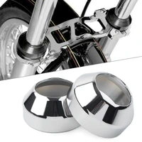 41mm motorbike chrome cnc front fork boot caps cover left right for harley fxst fxstb fxstc 2pcs