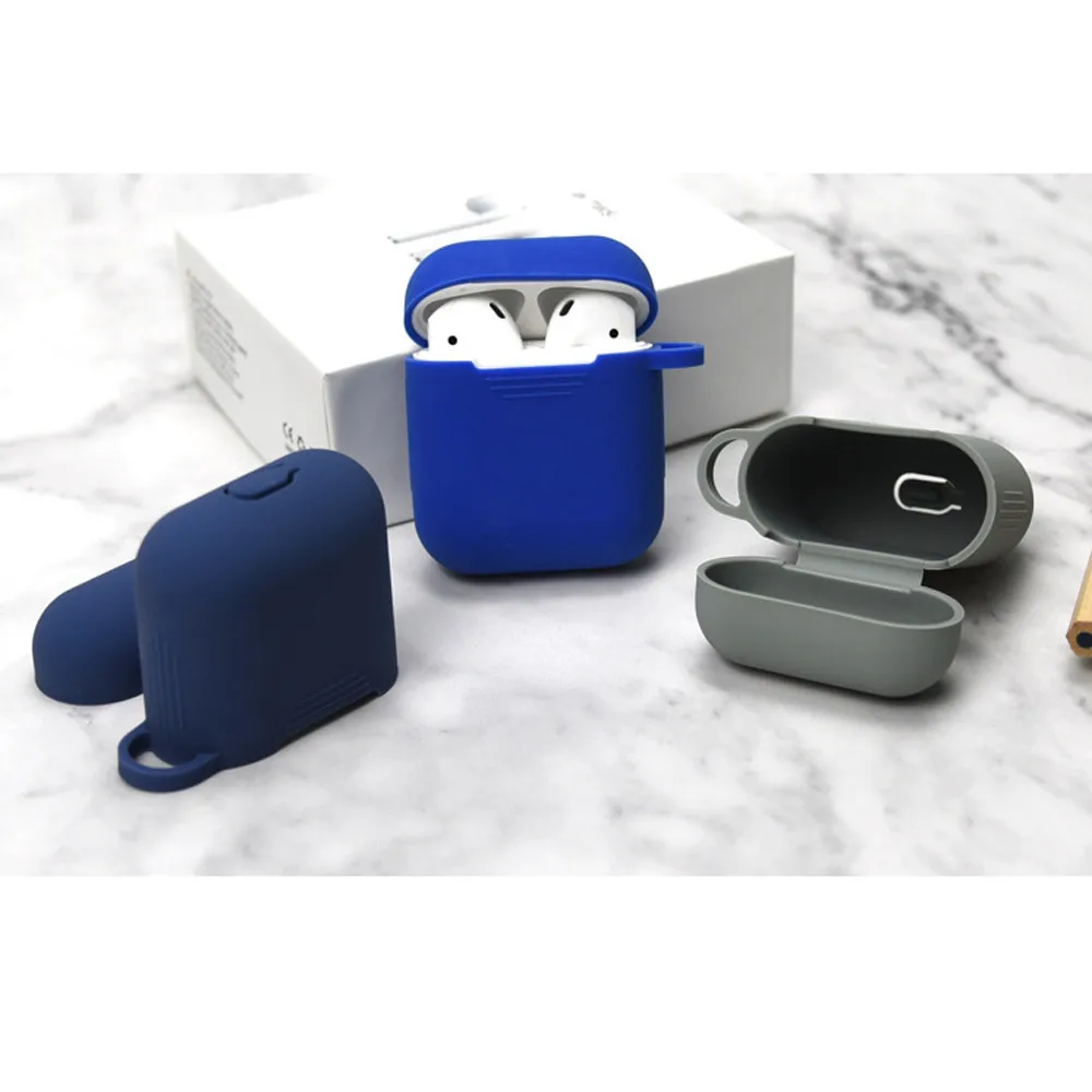 Soft Silicone Case For Airpods Air Pods Shockproof Earphone Protective Cover Waterproof for iphone 7 8 Headset Accessories | Электроника