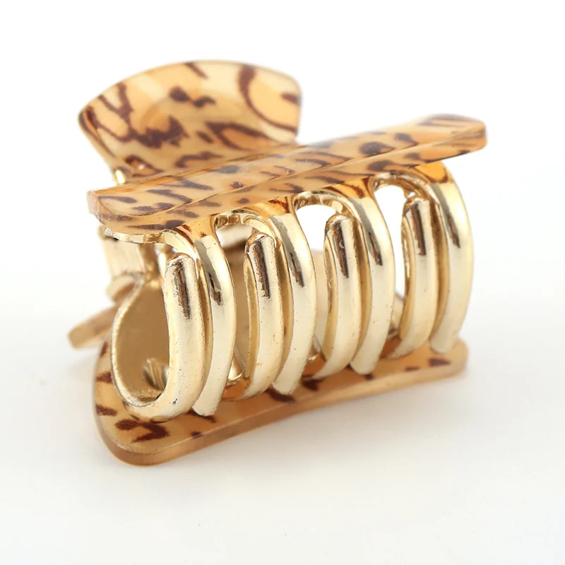 40mm Light Color Корейский женский стиль, леопардовые заколки для волос, крабы, когти, акрил, животный узор, заколки для волос, для женщин, девушек, аксессуары для волос - Цвет: 40mm Light Color