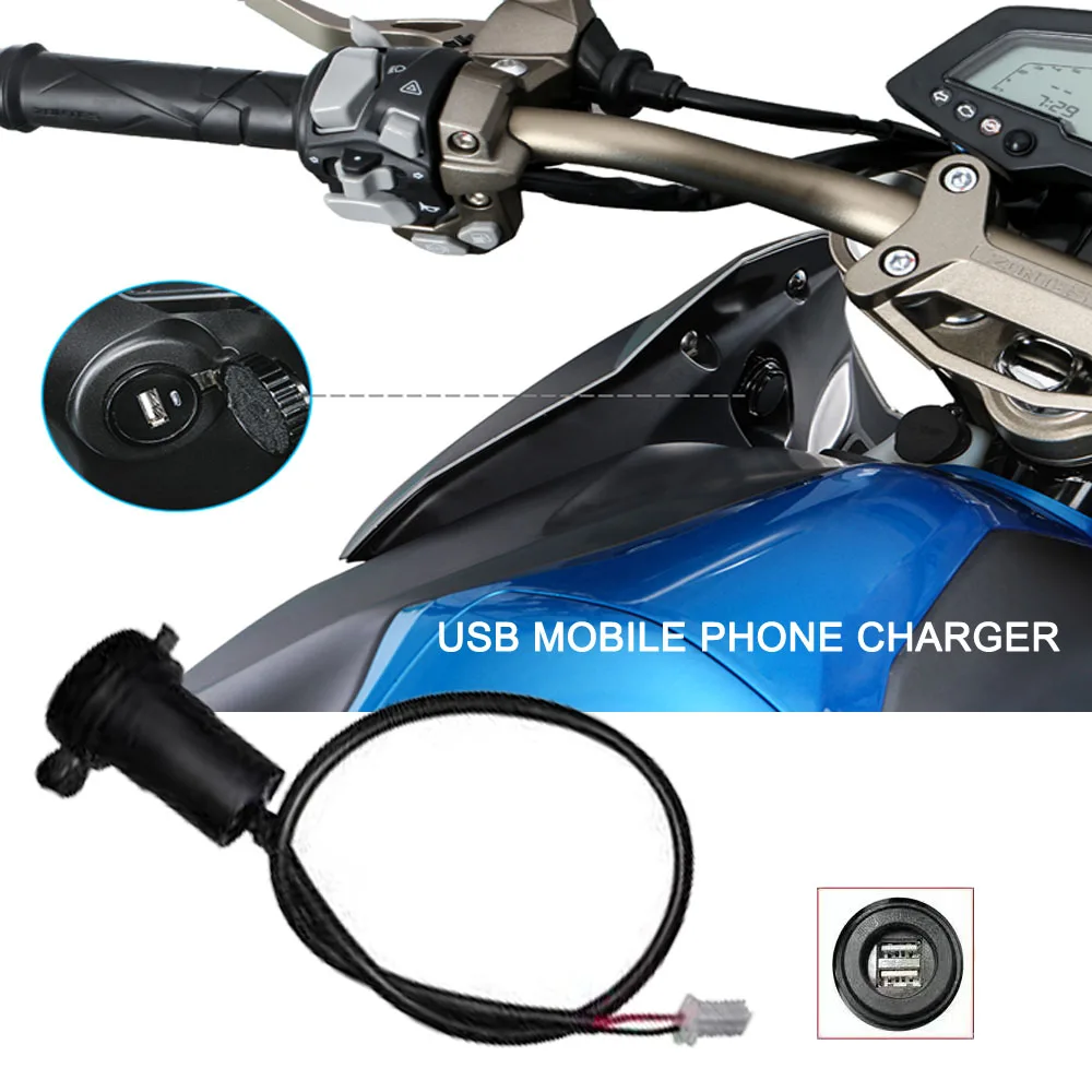 

Motorcycle Multifunctional Dual USB Mobile Phone Charger Adapter Motorcycle Accessories For ZONTES 310X 310R 310T 310V ZT310