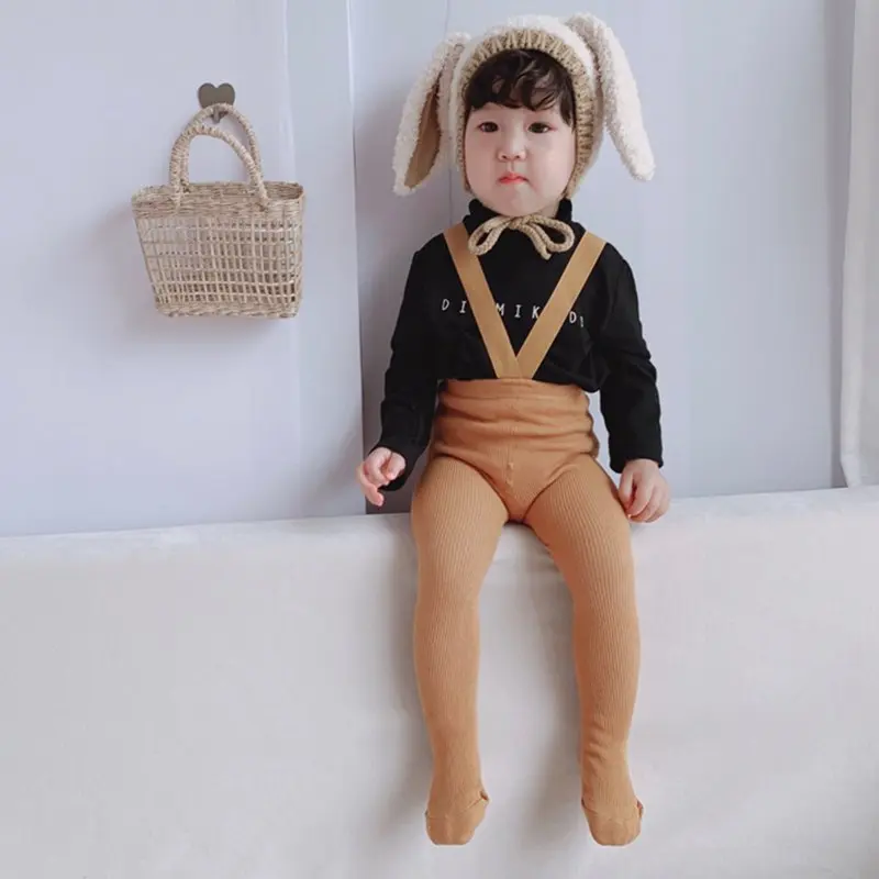 От 0 до 3 лет детские колготки на подтяжках для мальчиков и девочек чистый цвет